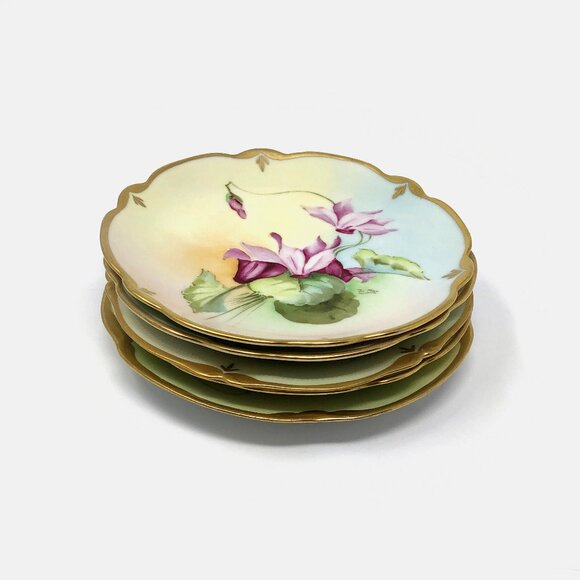 Set Of 5 Hand Painted Plates By Pickard